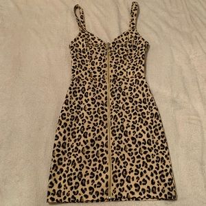 Cheetah bodycon mini dress